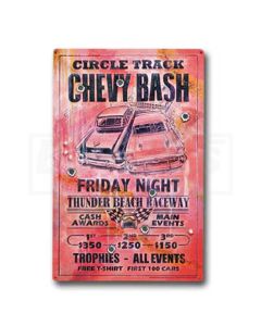 Circle Track Chevy Bash, Friday Night, Metal Poster