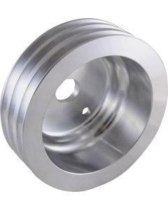 Chevy Small Block Aluminum Crankshaft Pulley, Long Water Pump, 3 Groove