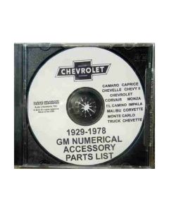 CD,GM Numerical Accessory Parts List,29-78