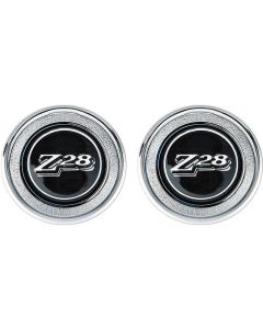 Camaro Door Panel Emblem, Black, Z28, 1977-1979