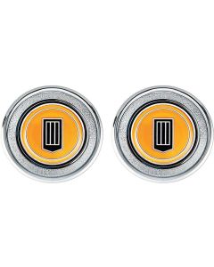 Camaro Interior Door Panel Emblems, Orange Badge, 1979-1981