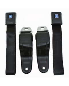 Camaro Seat Lap Belt Set, Standard, Front, Black, 1967-1969