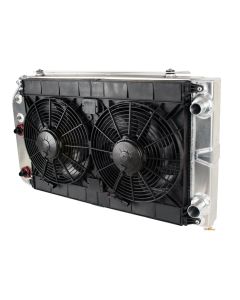 Camaro Radiator Module 2 Pass LS Engine With Spal Dual 11" Fans 1970-1981
