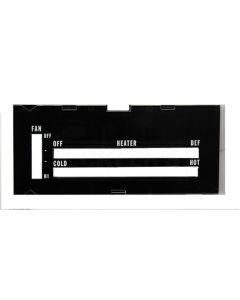 Camaro Heater Control Lens, Without Air Conditioning, 1973-1979