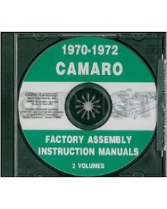 Camaro Factory Assembly Manual, PDF CD-ROM, 1970-1972