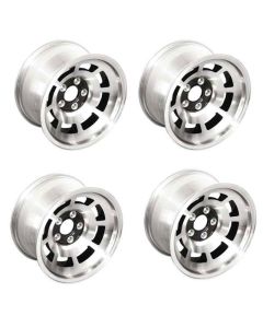 Reproduction Aluminum Wheel Set,Black Center, 67-92