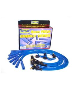 Rick's Camaro - Camaro Taylor Plug Wires, Stainless Steel, Braided Covering, 8mm, Blue, 1974-1980