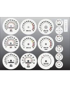 Chevrolet® Camaro White Face Gauge Overlay,1970..1981