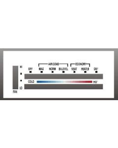Chevrolet® Camaro White Heater Control Overlay HVAC,1970..1981