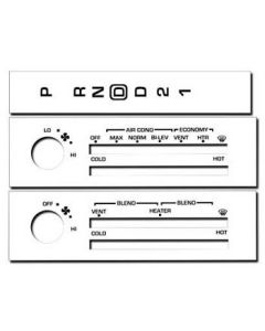 Heater Control Overlay,HVAC,Camaro,82..89