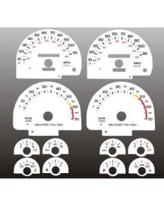 White Face Gauges Instrument Cluster Overlay,Chevrolet® Camaro,1990..1992