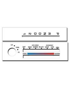 Chevrolet® Camaro,White Face Gauges Heater Control Overlay,HVAC,1990..1992