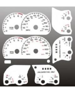 Chevrolet® Camaro White Face Instrument Cluster Gauge Overlay,1993..1996
