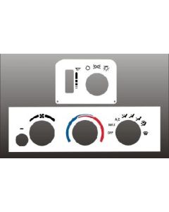 Chevrolet® Camaro,White Heater Control Overlay,HVAC,1997..2002