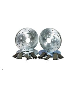 Rick's Camaro - Disc Brake Front & Rear Drilled And Slotted Rotor Kit, Street Pack Series, V8, 2010-2014