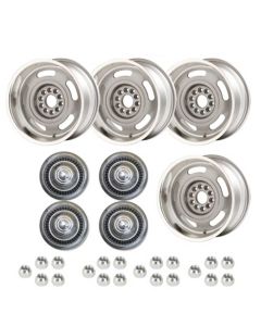 RallyWheel Kit, Alum W/ Short Derby Cap,Staggered 17x8, 17x9