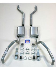 Camaro SCR Performance Dual Exhaust System, For Small Block With Headers, 2-1/2", 1967-1969