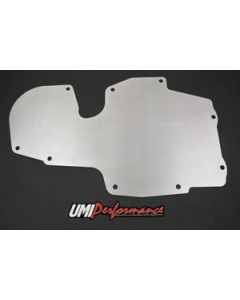 70-81 A/C Delete Panel Aluminum-Powder Coat Black
