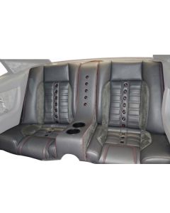 Camaro 1969  Sport X Rear Seat Upholstery, Console & Foam Kit Matte Black Vinyl & Black Contrasting Stitch with Steel Grommets

