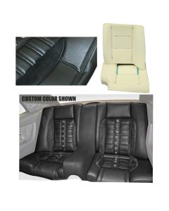 1967-68 Camaro Sport XR Rear Seat Upholstery & Foam Kit, Black Vinyl, Black Suede w/Gray Contrast Stitch, Steel Grommets

