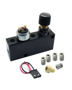 Camaro Proportioning Valve, Adjustable With Brake Light Switch, Black, 1967-2013