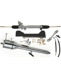 1967-1968 Camaro Steeroids Rack And Pinion Conversion With Unpainted Tilt Steering Column, Power