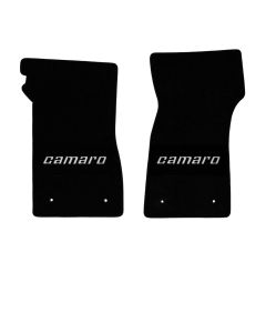 1978-1981 Camaro Lloyds Ultimat Black Front Floor Mats Silver Camaro