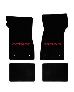 1978-1981 Camaro Lloyds Ultimat Black Front/Back Floor Mats Red Camaro Logo