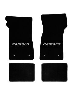 1978-1981 Camaro Lloyds Ultimat Black Front/Back Floor Mats Silver Camaro
