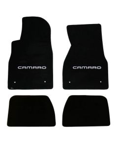 1982-1992 Camaro Lloyds Ultimat Black Front  Floor Mats Silver Camaro