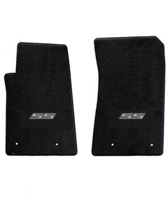 2016-2018 Camaro Lloyds Ultimat Ebony Front  Floor Mats Silver Camaro SS Logo