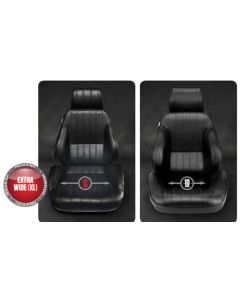 Rally Recliner Bucket Seat, Left, Black  Extra Wide 
