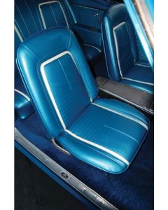 1967 Camaro Standard Convertibe Front Buckets Front & Rear Set t Blue	