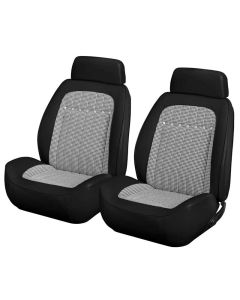 1969 Camaro Deluxe HoundsTooth Fold Down Buckets Front & Rear Set White	