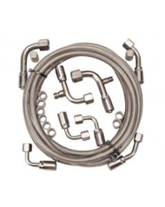 Stainless Steel Braided A/C Hose Kit With A verticle O-Ring Compressor