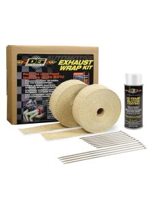 Exhaust & Pipe Wrap Kit, Tan with Aluminum  HT