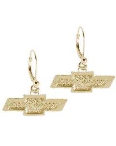 Chevrolet Bowtie Logo Earrings 5/8- 14K