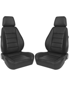 Corbeau Sport Seats, Black Leather