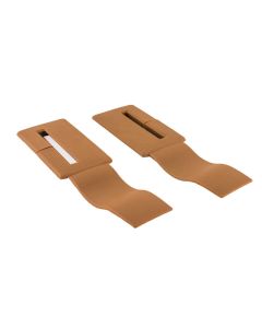 88-92 Camaro  Firebird Seat Belt Headliner Trims, Pair-Beechwood