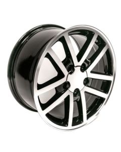 2002 Camaro 10 Spoke SS 35th Anniv 17x9, SET OF 4, Black Machined Face-Plain Center Caps Only