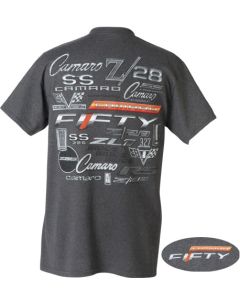 Camaro Fifty All Logo Gray Tee
