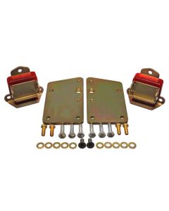 LS Conversion Engine Mounts, Short Style, Red


