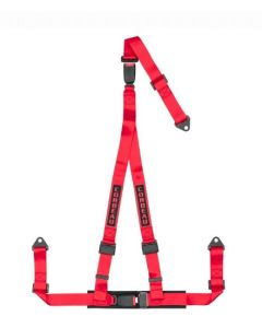Corbeau 3-Point Double Release Harness Belts Red