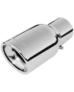 Flowmaster Stainless 3-1/2" x 7-1/2" Long Exhaust Tip For 2-1/4" Pipe with Rolled Edge and Logo