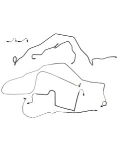 1984-92 Chevrolet Camaro Four-Wheel Disc Brake Line Set w/Metric Fittings 7pc, OE Steel