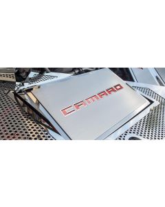 2016-2018 Camaro American Car Craft,Fuse Box Cover W Brush Top Plate " Camaro Style"