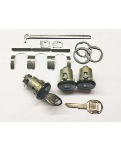 1970-1973 Camaro  Door&Trunk Lock Set W/Black Door Face