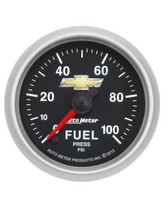 Autometer Fuel Pressure Gauge 2 1/16", 100Psi, Digital Stepper Motor, Chevy Gold Bowtie



