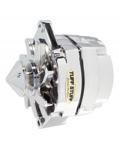 1980-1981 Camaro Silver Bullet Alternator; 140 AMP; OEM Or 1 Wire; V Groove Bullet Pulley; 4.85 in. Case Depth; Lower Mount Boss 2 in. Long; Chrome; 12 Clocking;
