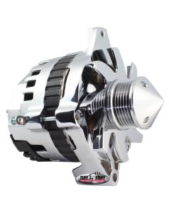 1986-1986 Camaro Bullet Alternator; 160 AMP; 1 Wire Or OEM Hookup; 6 Groove Pulley; Double Wide Heavy Duty Ball Bearings; Chrome;
